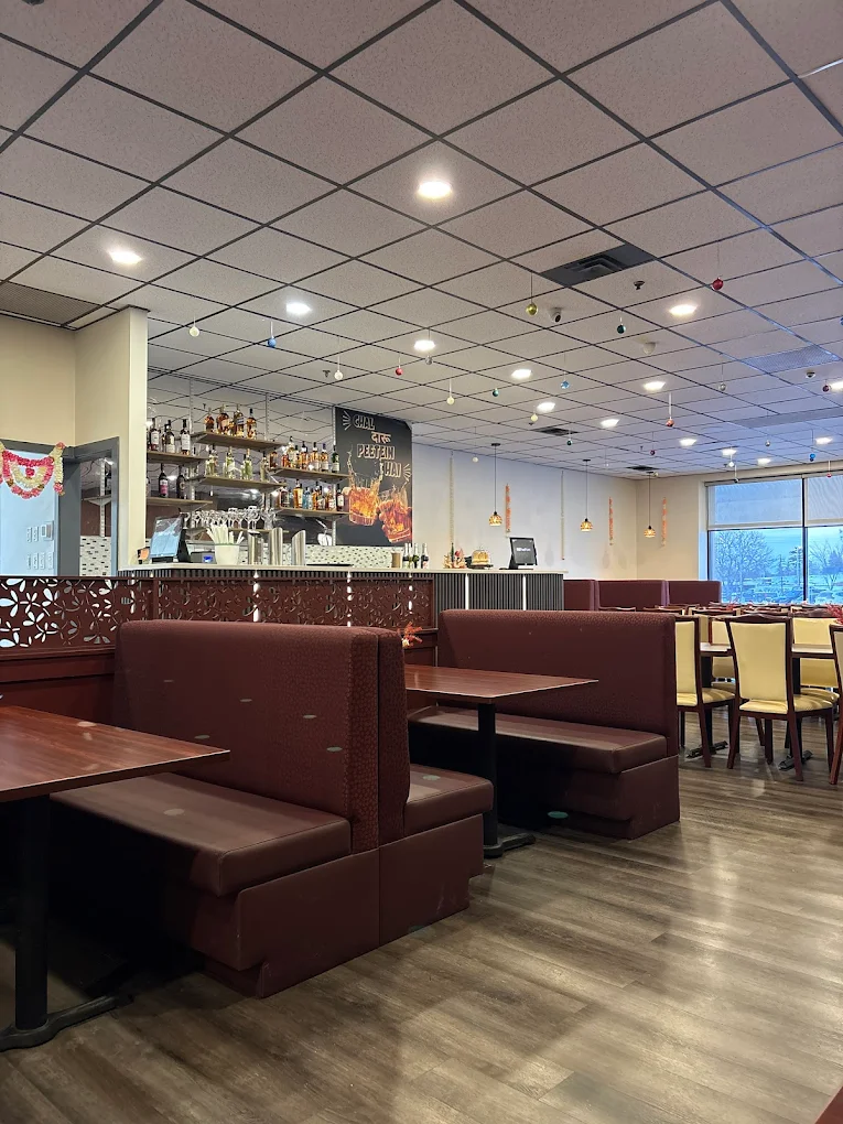 Bright, spacious dining room at Copper Chimney Indian restaurant Winnipeg