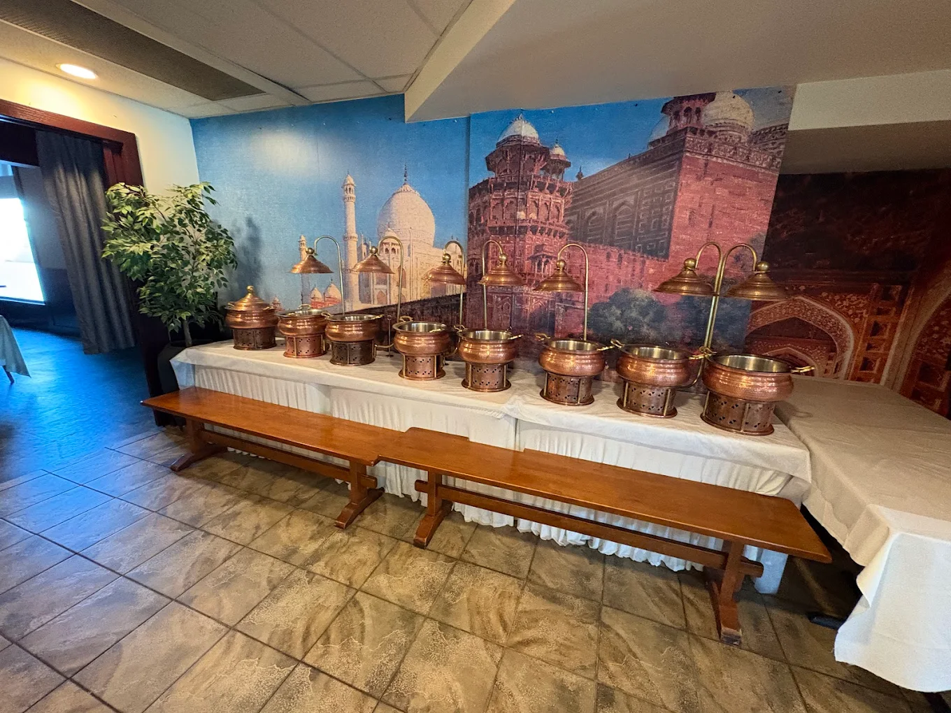 100+ seat dining room at Copper Chimney East Indian and Hakka restaurant Winnipeg